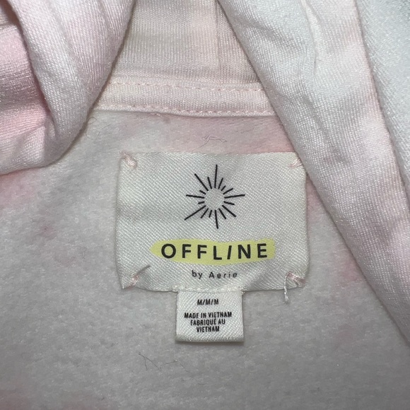 Aerie - Pink Tie Dye Cropped Hoodie - Medium - Picture 2 of 2